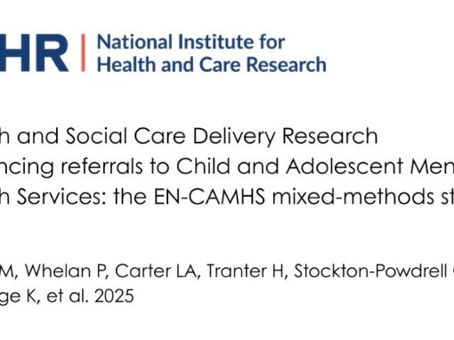 New Research: Enhancing referrals to Child and Adolescent Mental Health Services (CAMHS)