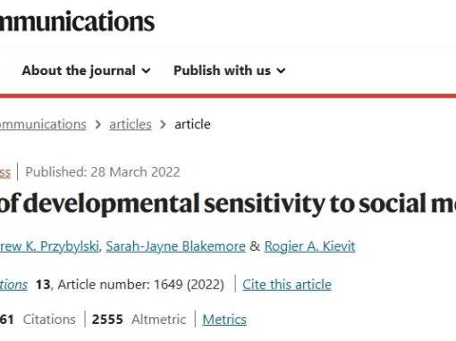 New research: “Social media use in adolescence predicts life satisfaction”