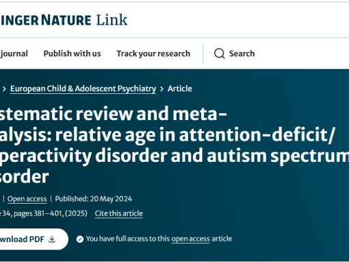 New research: “Younger children in school year are more commonly diagnosed with ADHD than their older classmates”