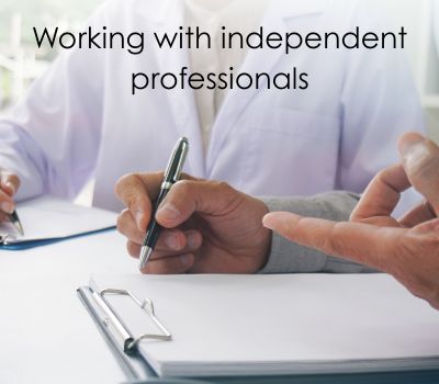 Working with independent professionals